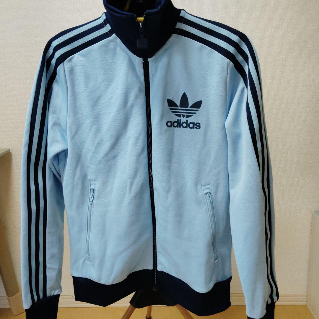 adidasトラックジャケット水色/紺　S　 新品未使用品　正規品
