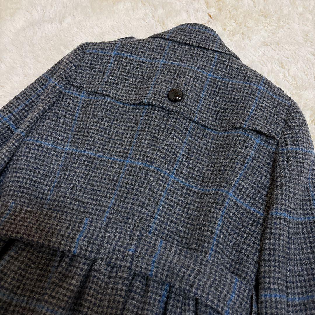 希少☆バーバリーブルーレーベル 千鳥格子 チェック ウール トレンチコート
