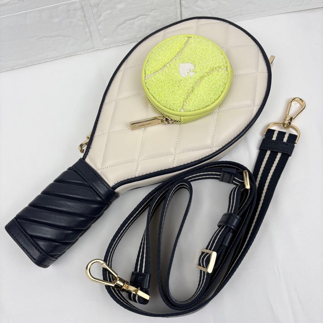 美品 ケイトスペード ショルダーバッグ テニスラケット クロスボディ 3D