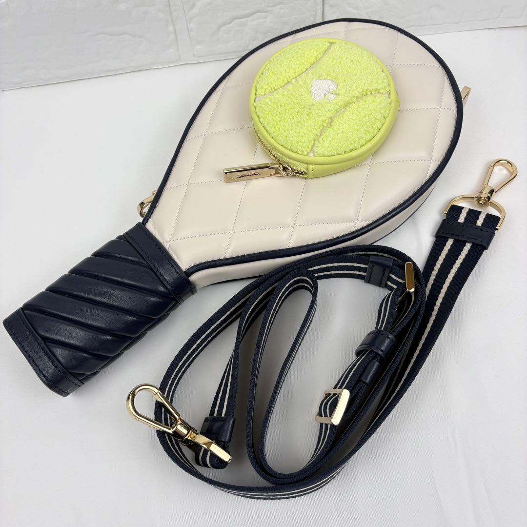 美品 ケイトスペード ショルダーバッグ テニスラケット クロスボディ 3D