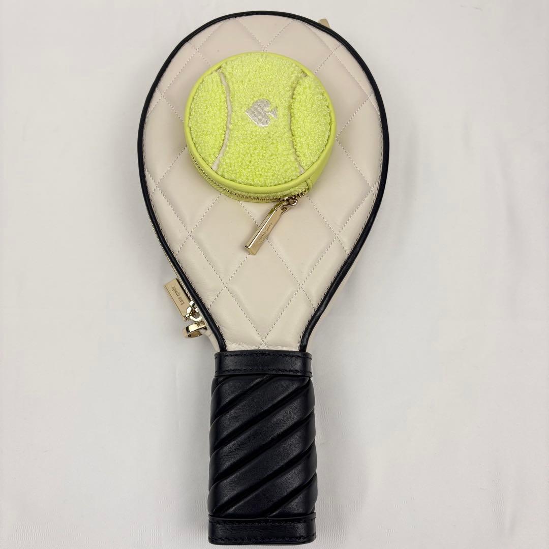 美品 ケイトスペード ショルダーバッグ テニスラケット クロスボディ 3D