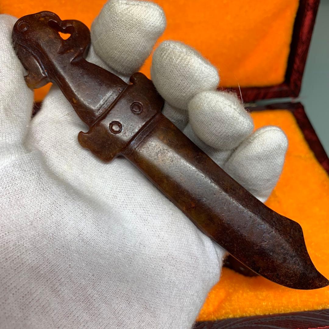 旧蔵時代物文房具　万年の歳月が育んだ 魂の結晶高古玉 天然玉石　文鎮レア本物保証