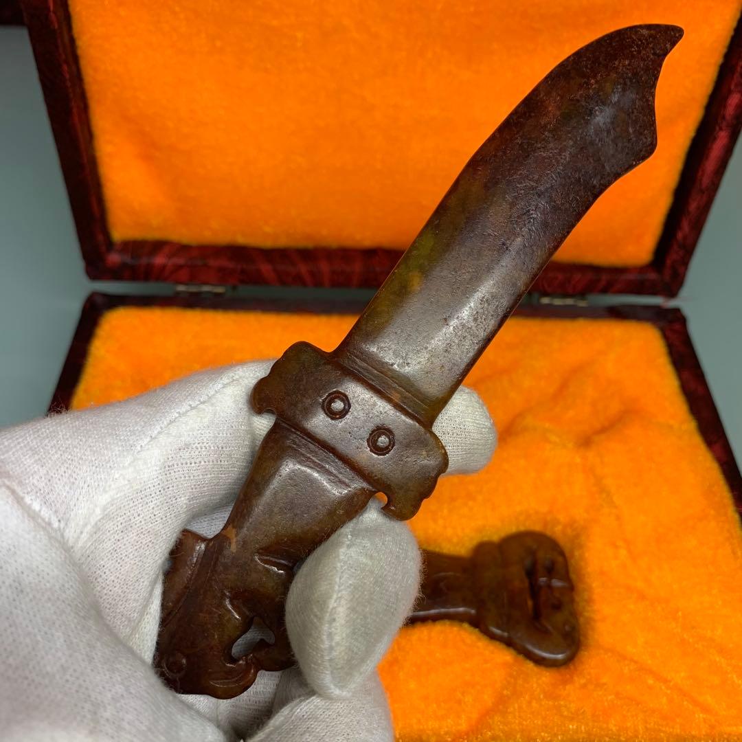 旧蔵時代物文房具　万年の歳月が育んだ 魂の結晶高古玉 天然玉石　文鎮レア本物保証