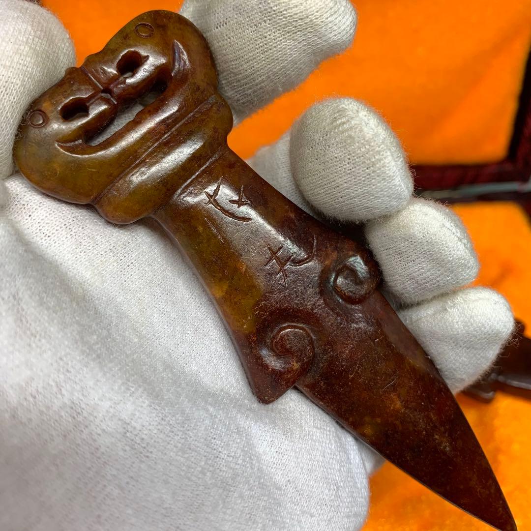 旧蔵時代物文房具　万年の歳月が育んだ 魂の結晶高古玉 天然玉石　文鎮レア本物保証