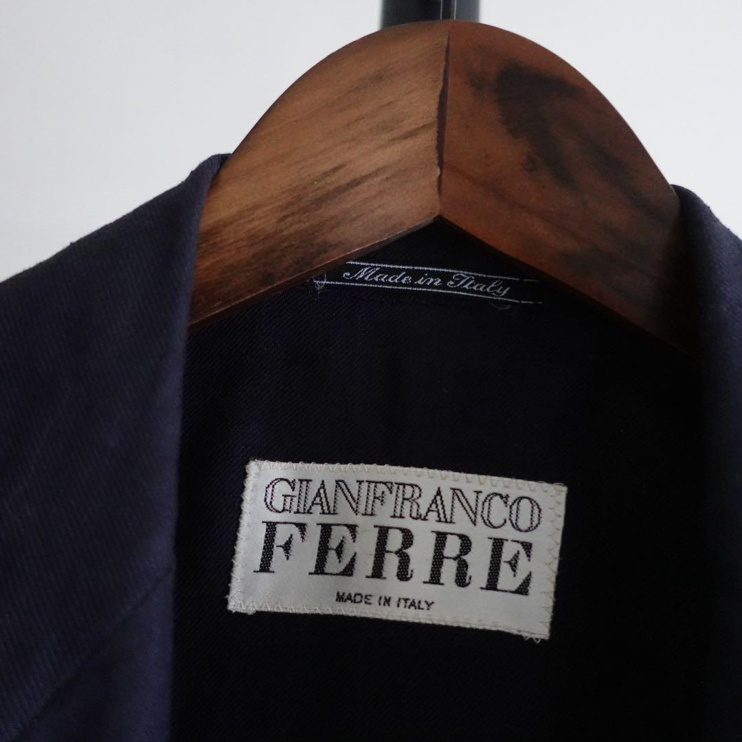 【イタリア製】80s GIANFRANCO FERRE リネン　セットアップ
