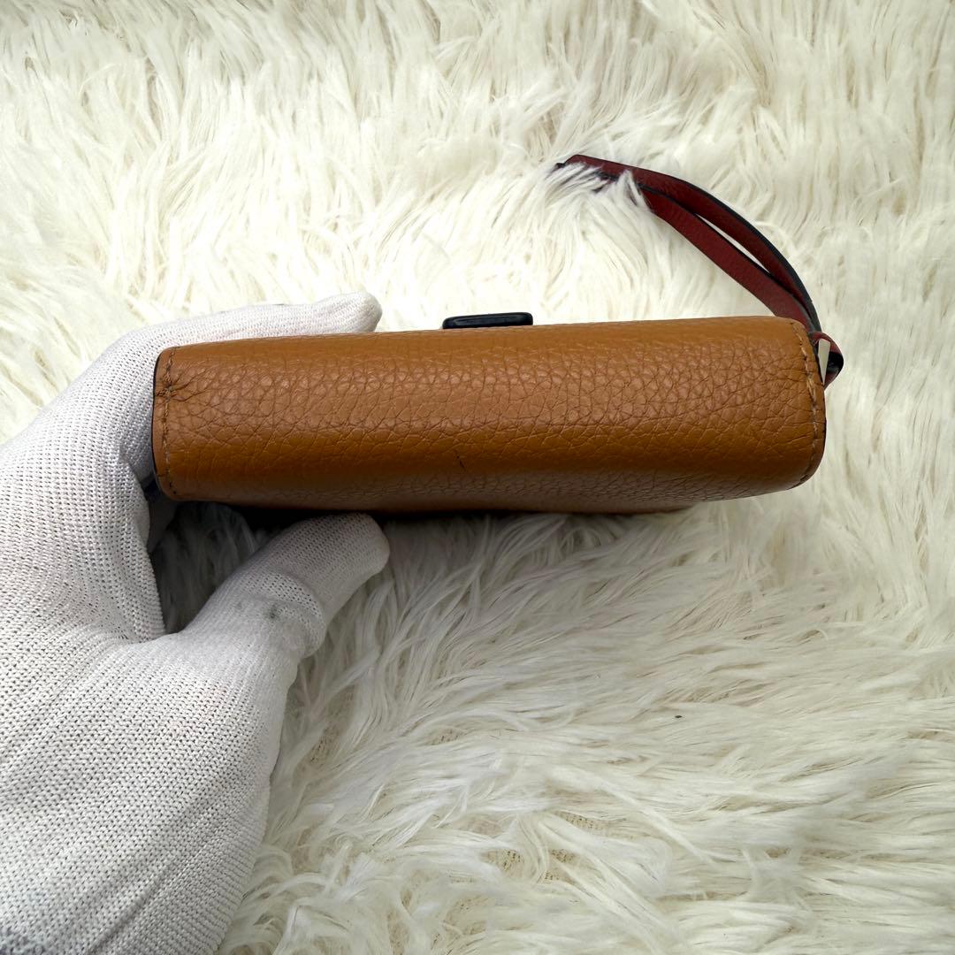 ロエベ　折り財布　コンパクトジップウォレット　ブラウン　アナグラム