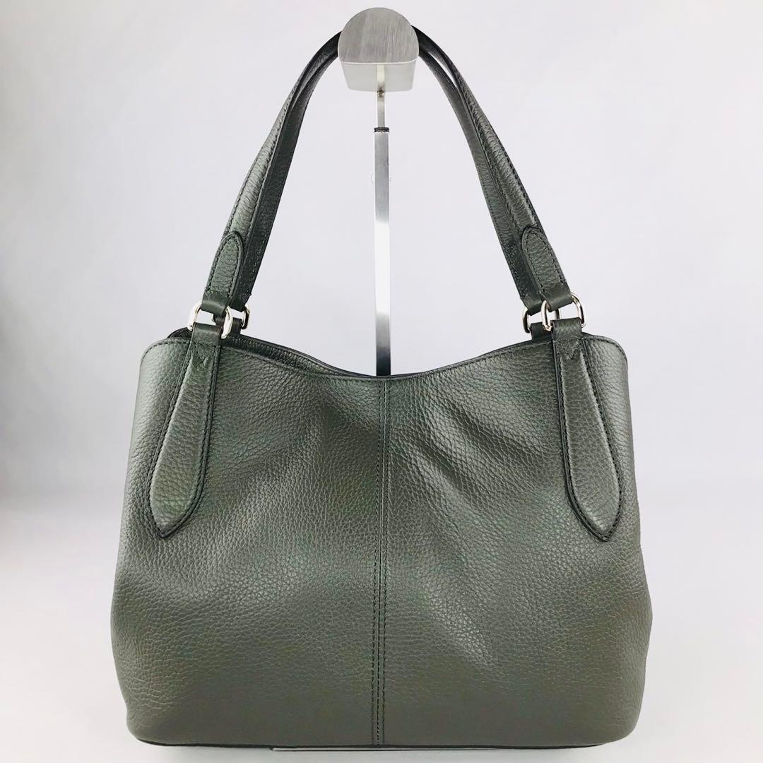 極美品 FURLA フルラ ダフネ 2way ショルダーバッグ レザー カーキ