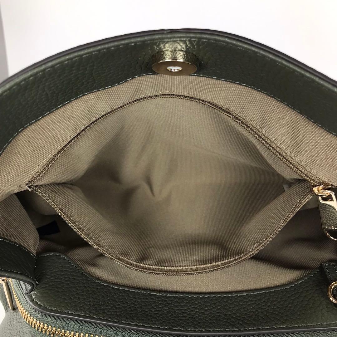 極美品 FURLA フルラ ダフネ 2way ショルダーバッグ レザー カーキ