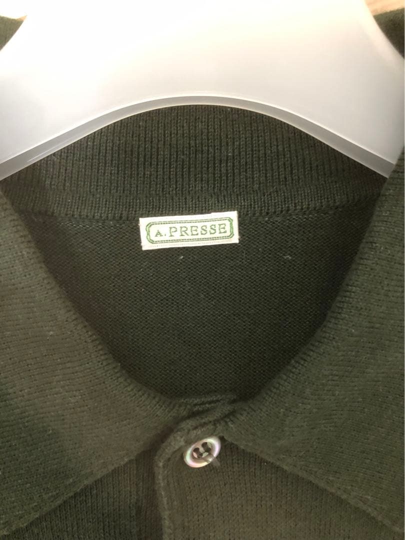 A.PRESSE / アプレッセ 22SS コットンニット半袖ポロシャツ