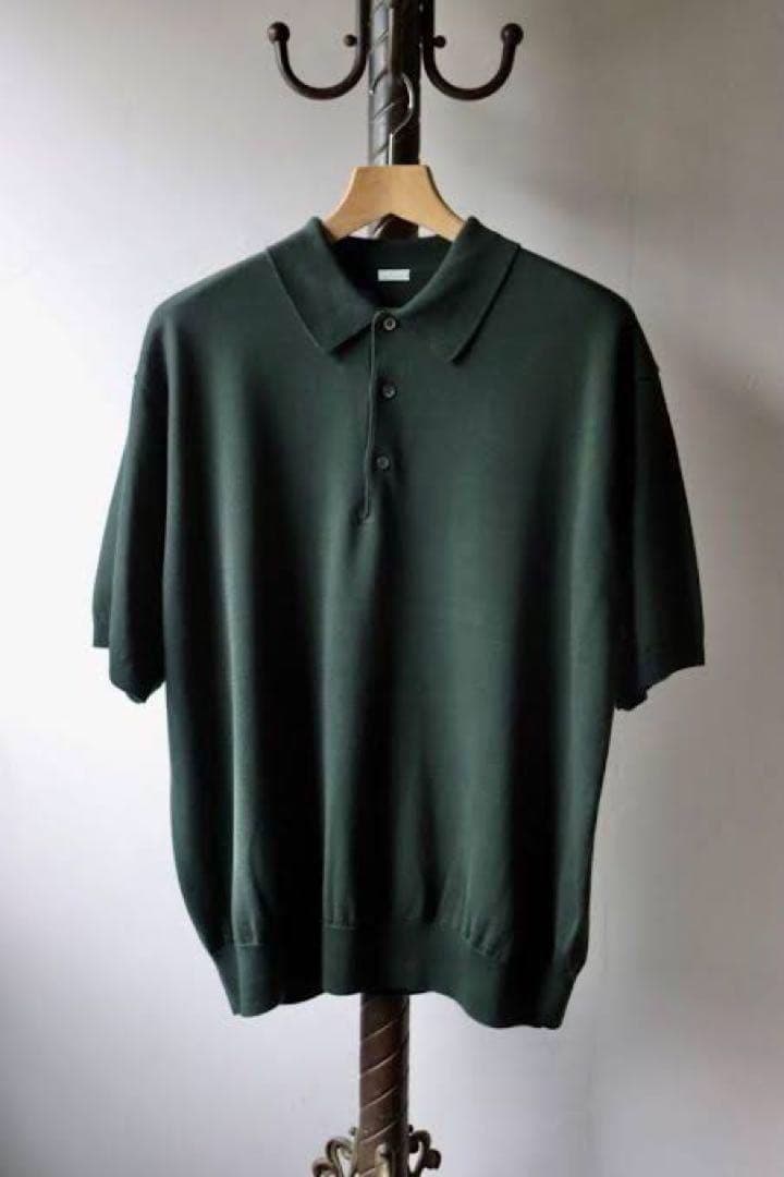 A.PRESSE / アプレッセ 22SS コットンニット半袖ポロシャツ