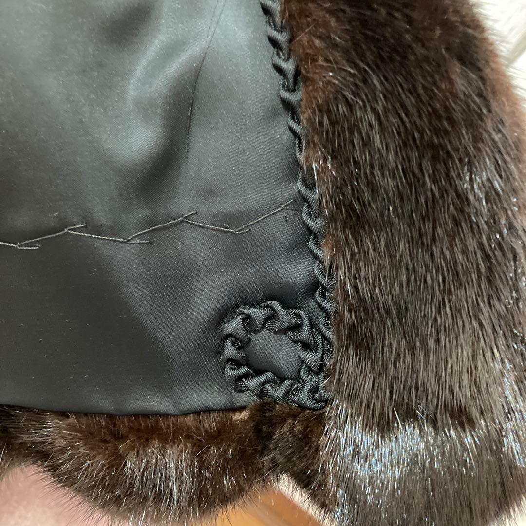 SAGAミンク 毛皮コート　ブラウン　11号Lサイズ　サガミンク　古着　美品良品