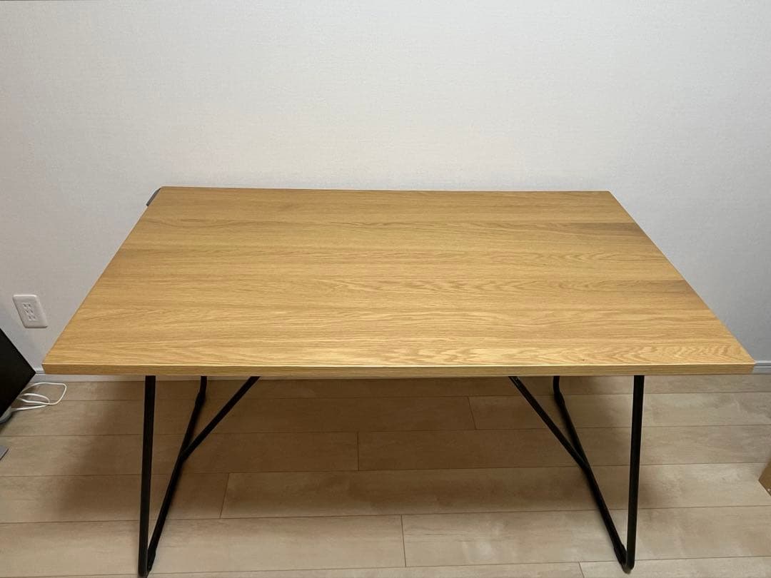 無印良品　木製折りたたみテーブル オーク材 突板 幅１２０