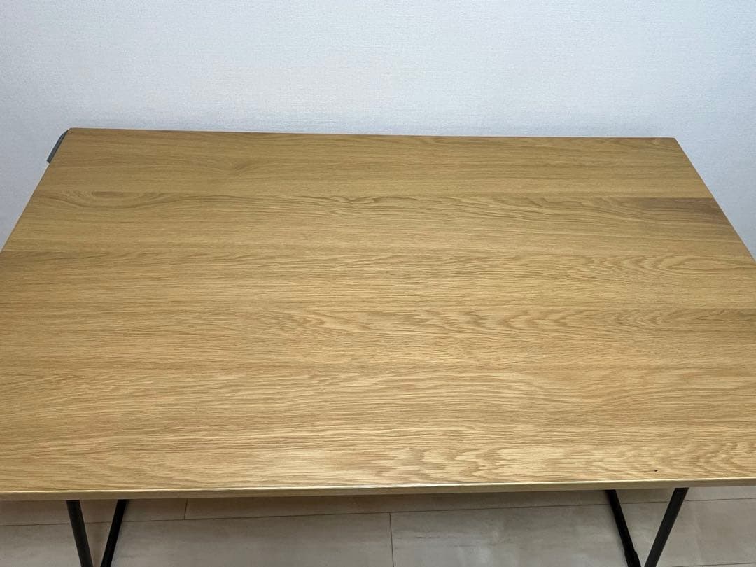無印良品　木製折りたたみテーブル オーク材 突板 幅１２０