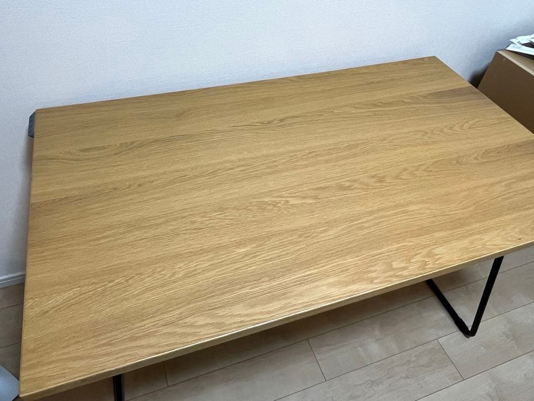 無印良品　木製折りたたみテーブル オーク材 突板 幅１２０