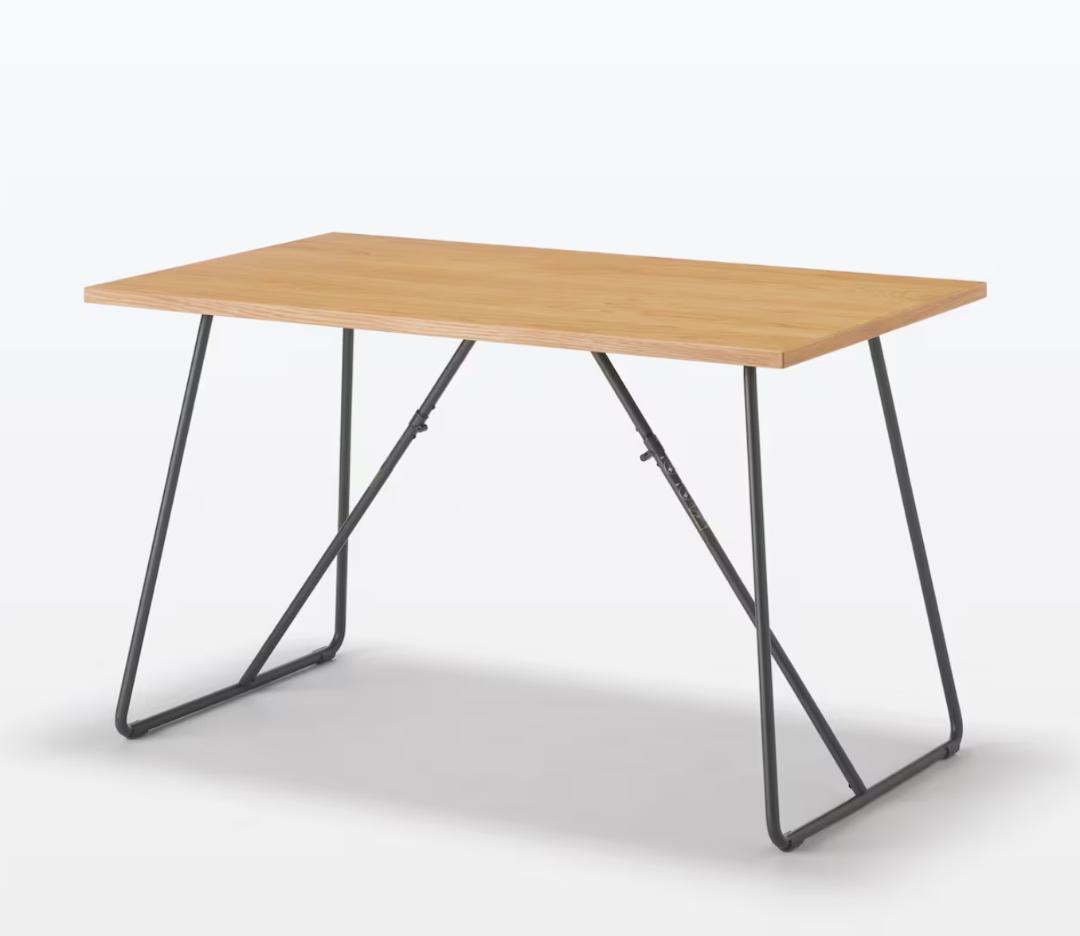 無印良品　木製折りたたみテーブル オーク材 突板 幅１２０