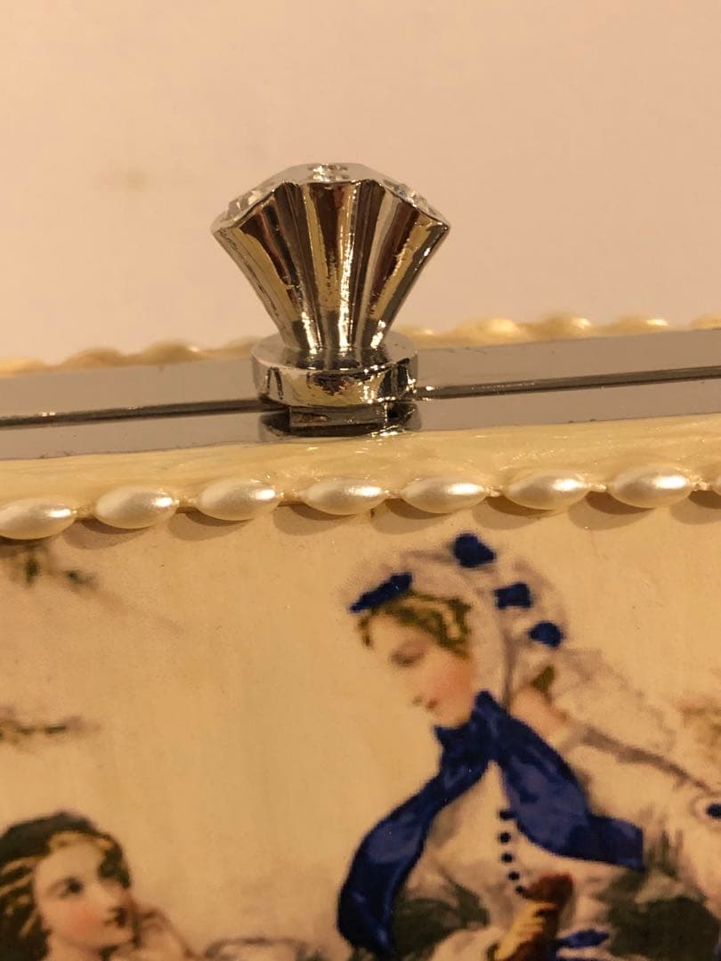 新品 丁寧梱包 ビンテージ パーティーバッグ パール 西洋美術 アンティーク