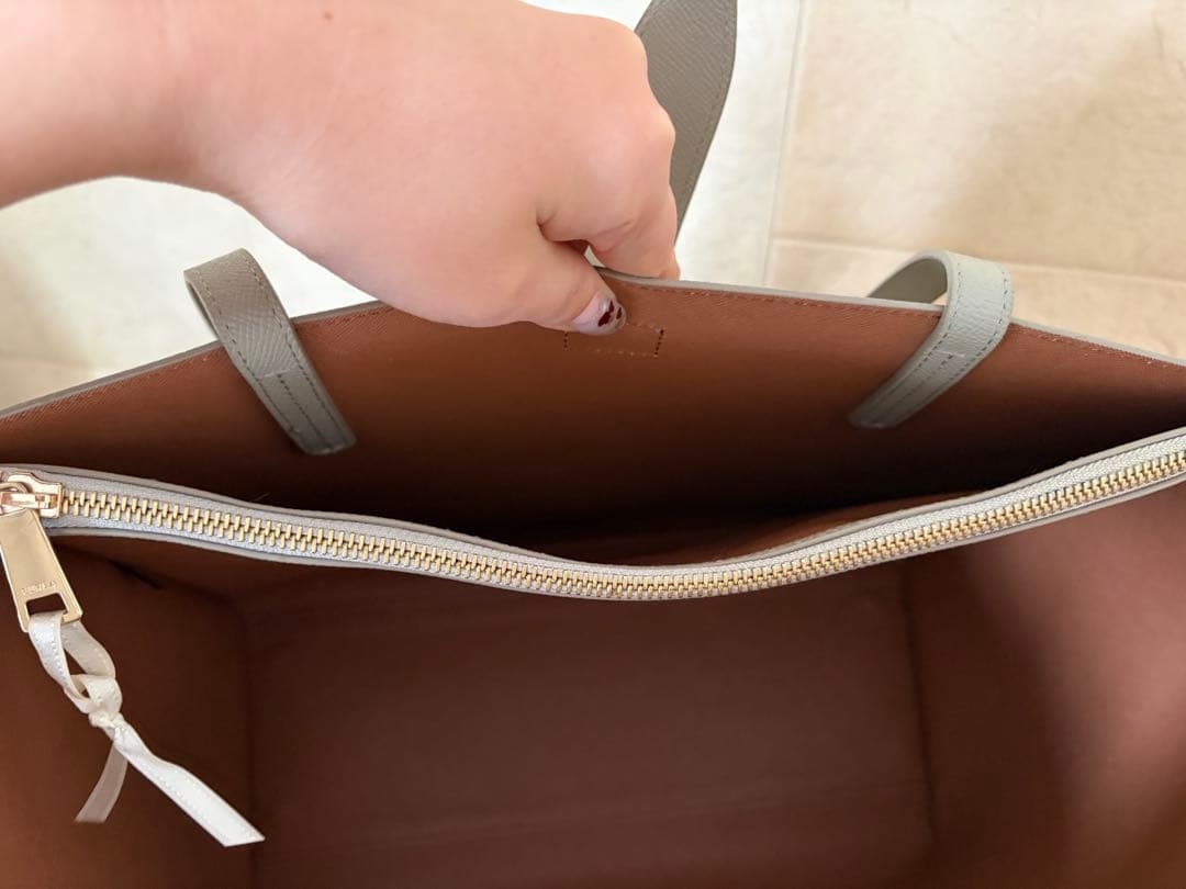 本日のみタイムセール！FURLA グレー Lサイズ トートバッグ　ソフィアフルラ