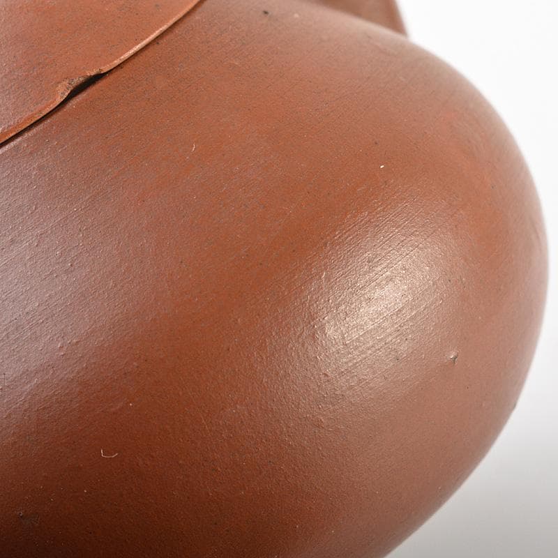 中国　孟臣製　紫砂　朱泥　急須　茶壷　V　R7392