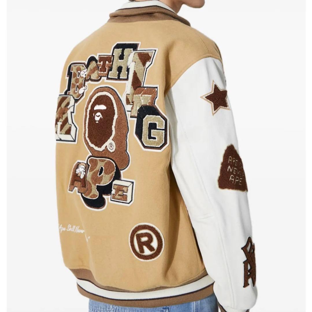 A BATHING APE エイプ レザー スタジャン 24AW