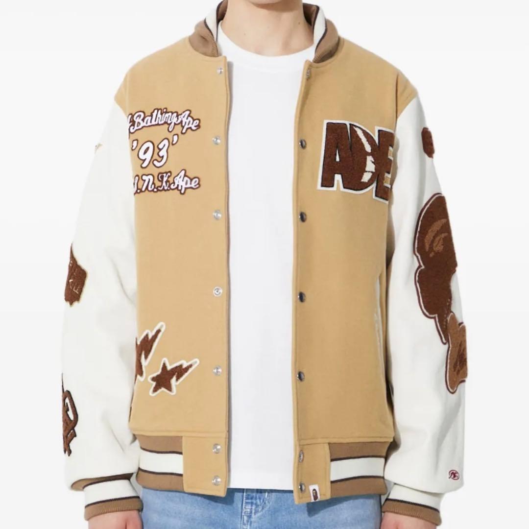 A BATHING APE エイプ レザー スタジャン 24AW