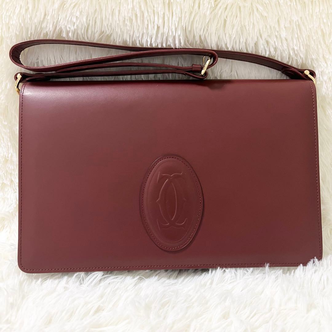 【極美品】Cartier カルティエ ショルダーバッグ マストライン フラップ