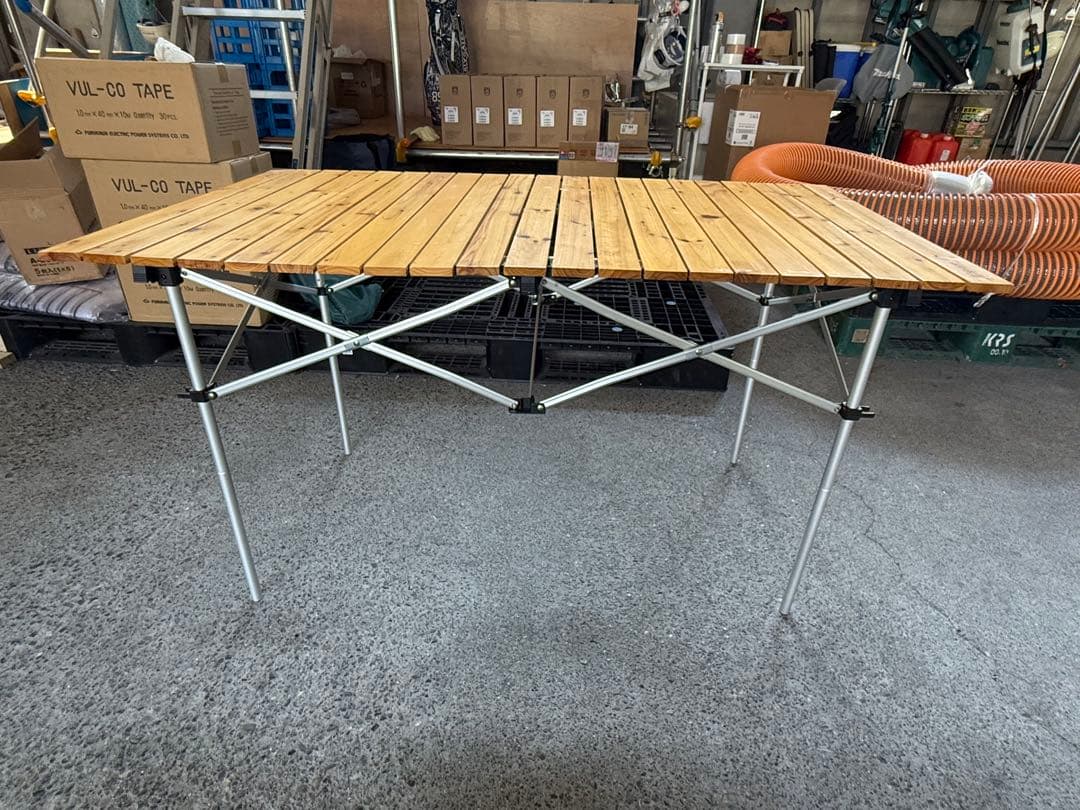 コールマン ナチュラルウッドロールテーブル キャンプ テーブル 2段階調節可