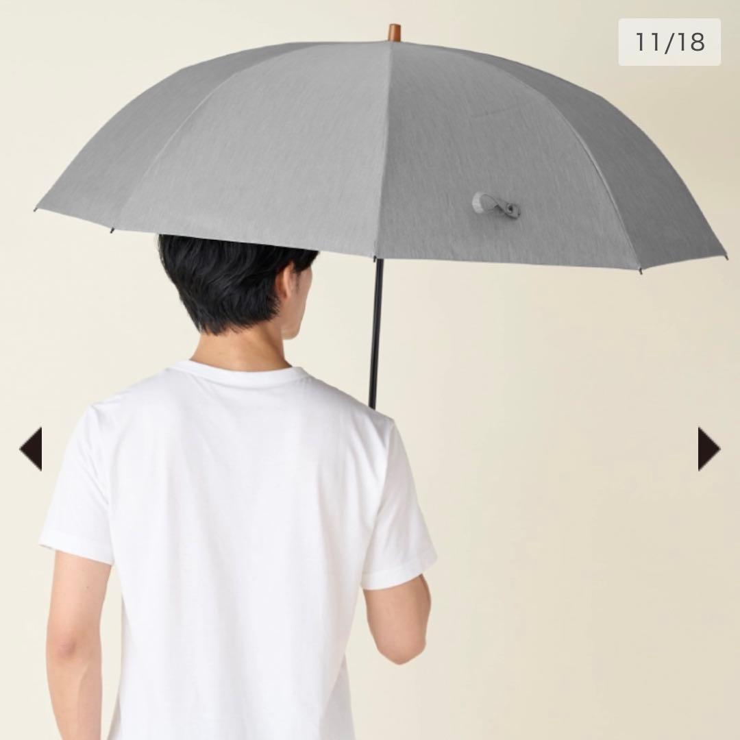 SUN BARRIER 100 折りたたみ日傘 ２段折 大判 フロスト グレー