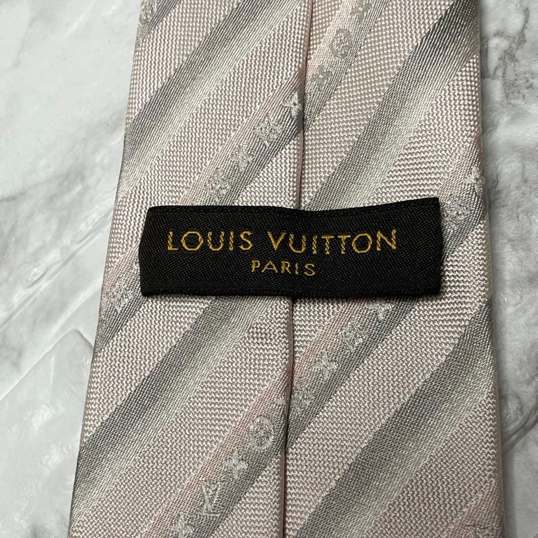 ルイヴィトン　LOUIS VUITTON ネクタイ　ストライプ　モノグラム