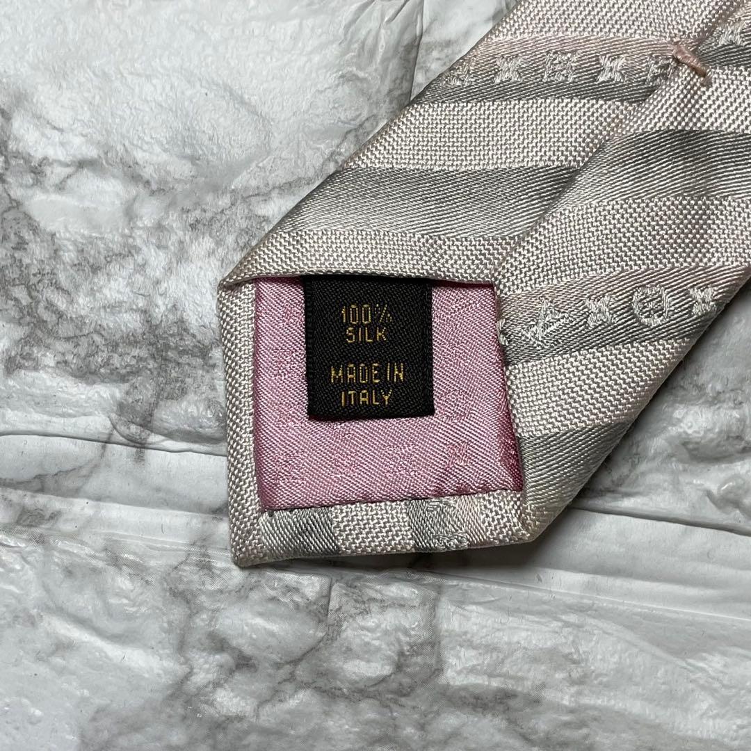 ルイヴィトン　LOUIS VUITTON ネクタイ　ストライプ　モノグラム