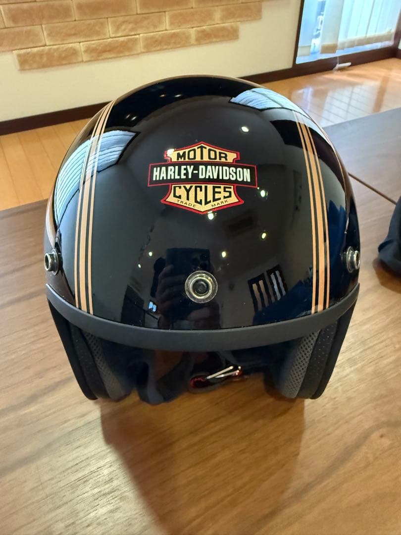 HARLEY-DAVIDSON ジェットヘルメット 黒/赤