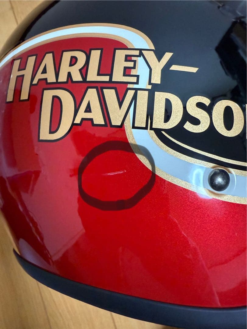 HARLEY-DAVIDSON ジェットヘルメット 黒/赤