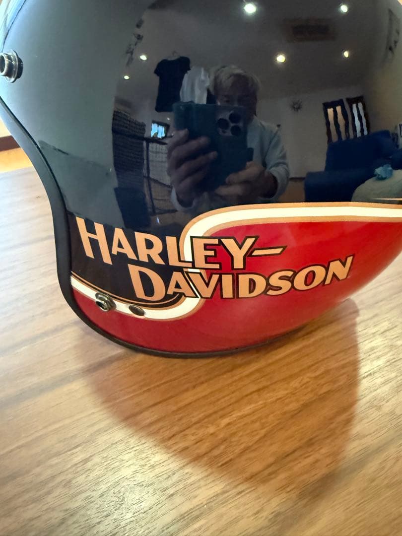 HARLEY-DAVIDSON ジェットヘルメット 黒/赤