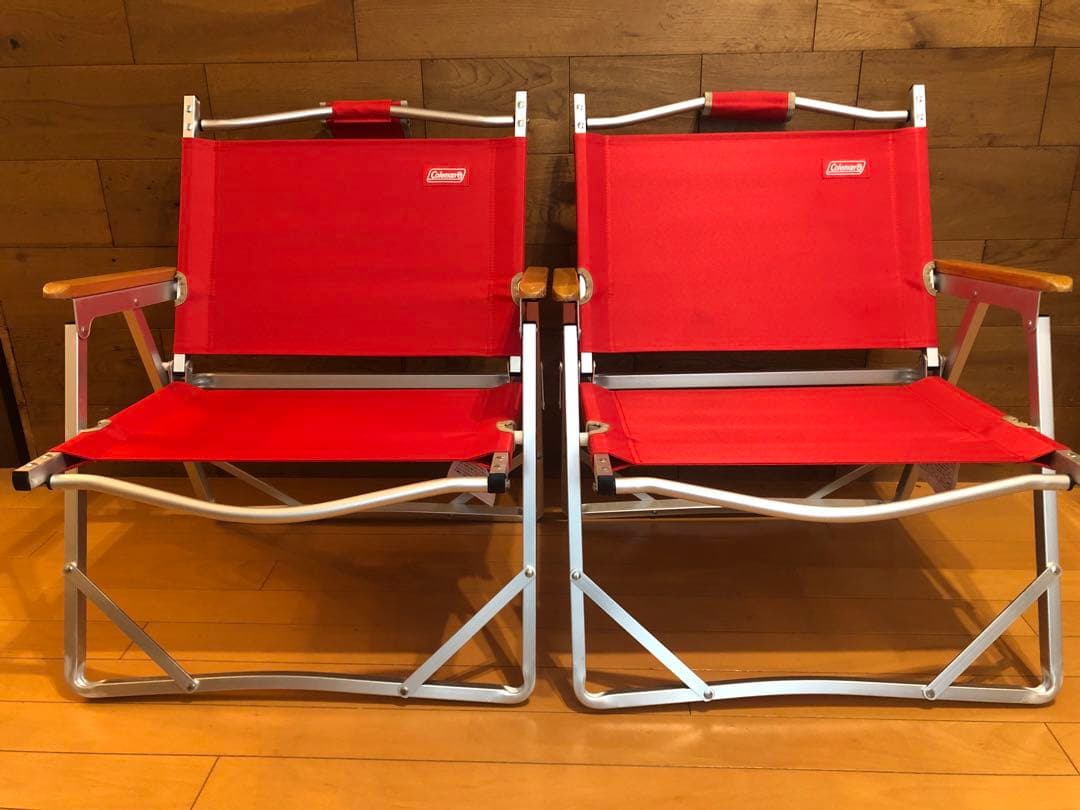 Coleman アウトドアチェア 赤 2脚セット