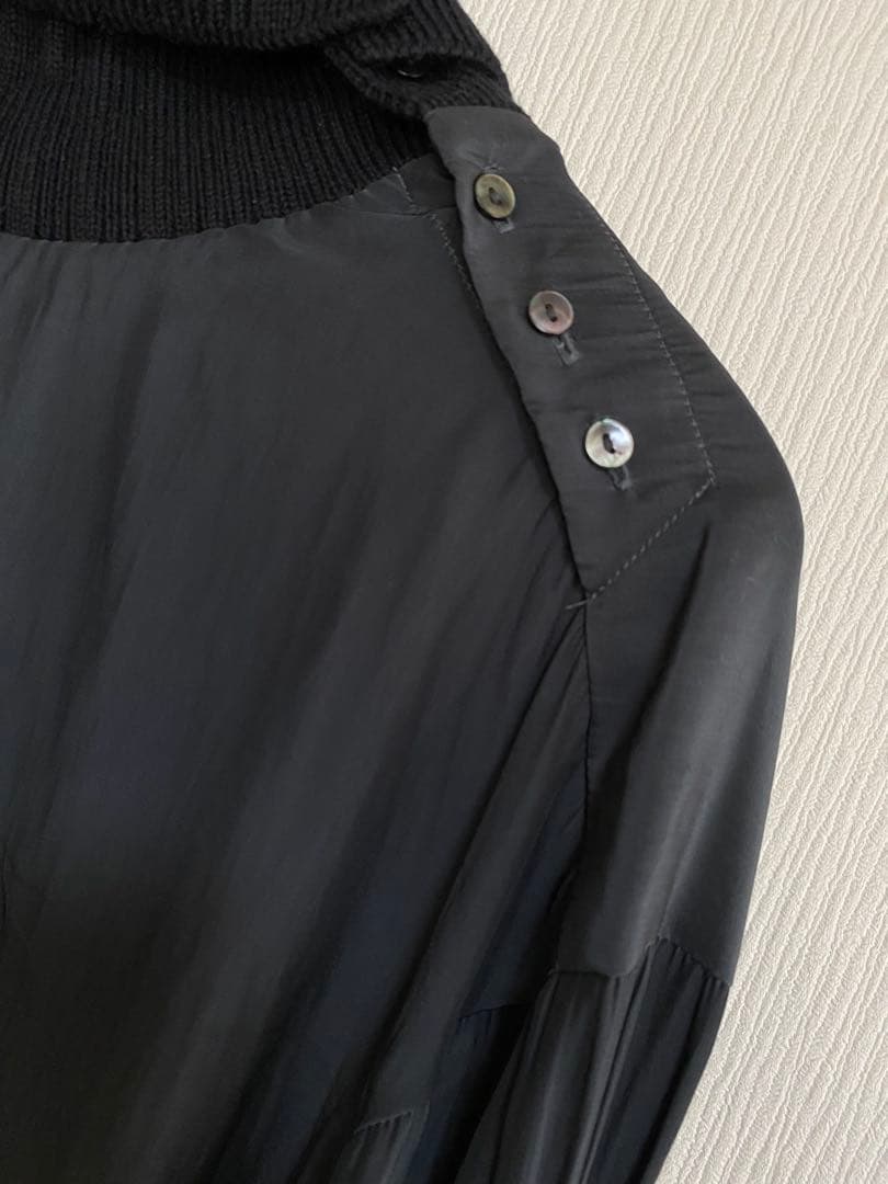 【新品タグ付き】ヤマダヤmirepoix ミルポア ハイネック 異素材