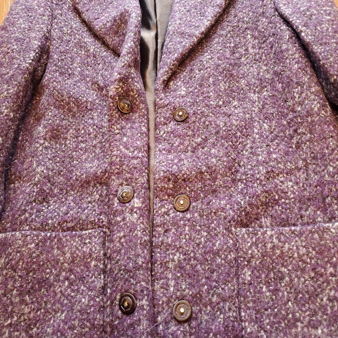 再々お値下げ　イタリア製 パープルミックスコート サイズM