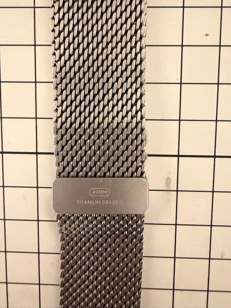 49mmケース用ナチュラルチタニウムミラネーゼループ - M