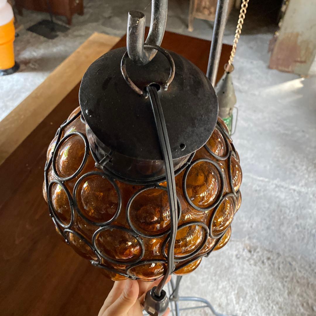 丸い電気　ライト　照明　昭和レトロ　アンティーク