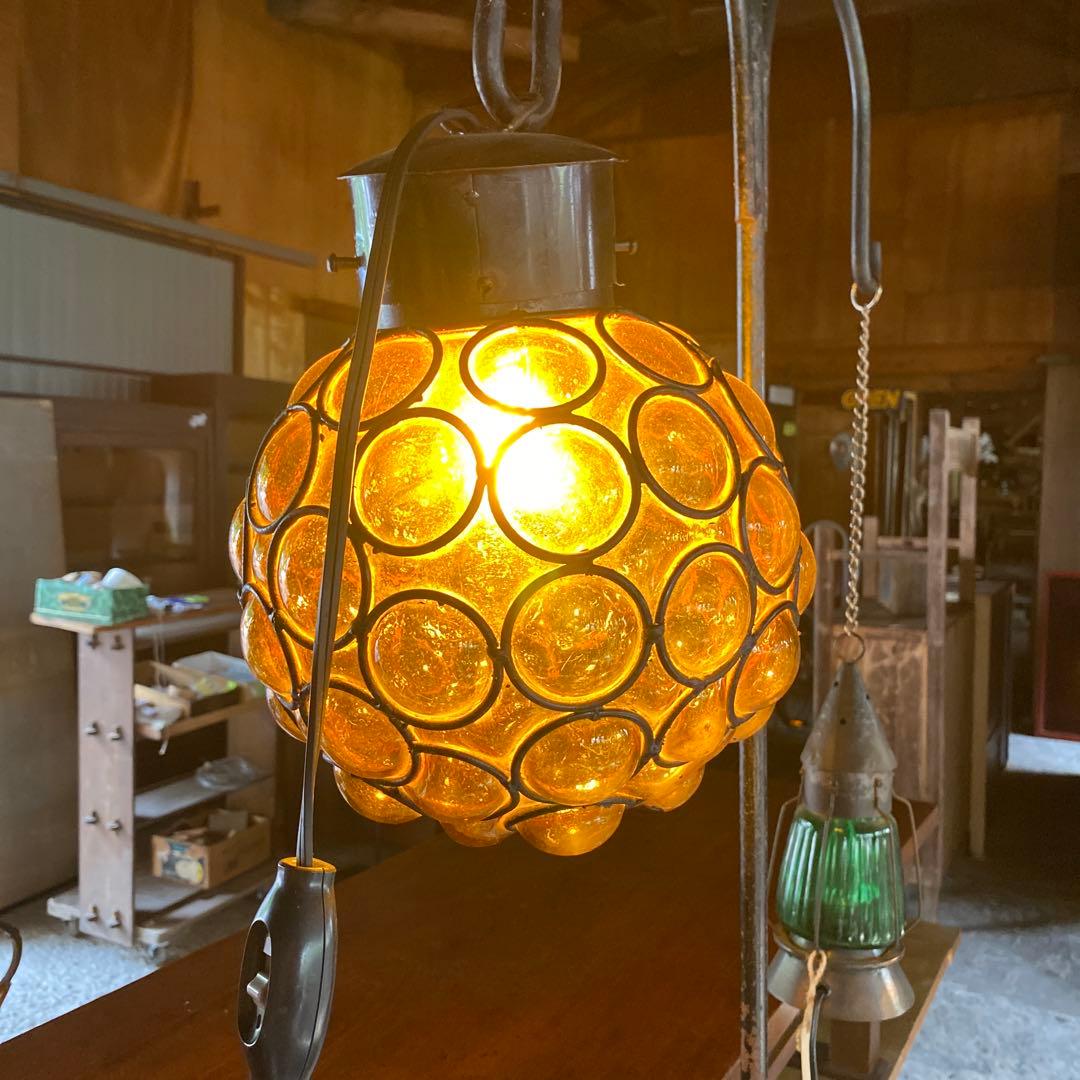 丸い電気　ライト　照明　昭和レトロ　アンティーク