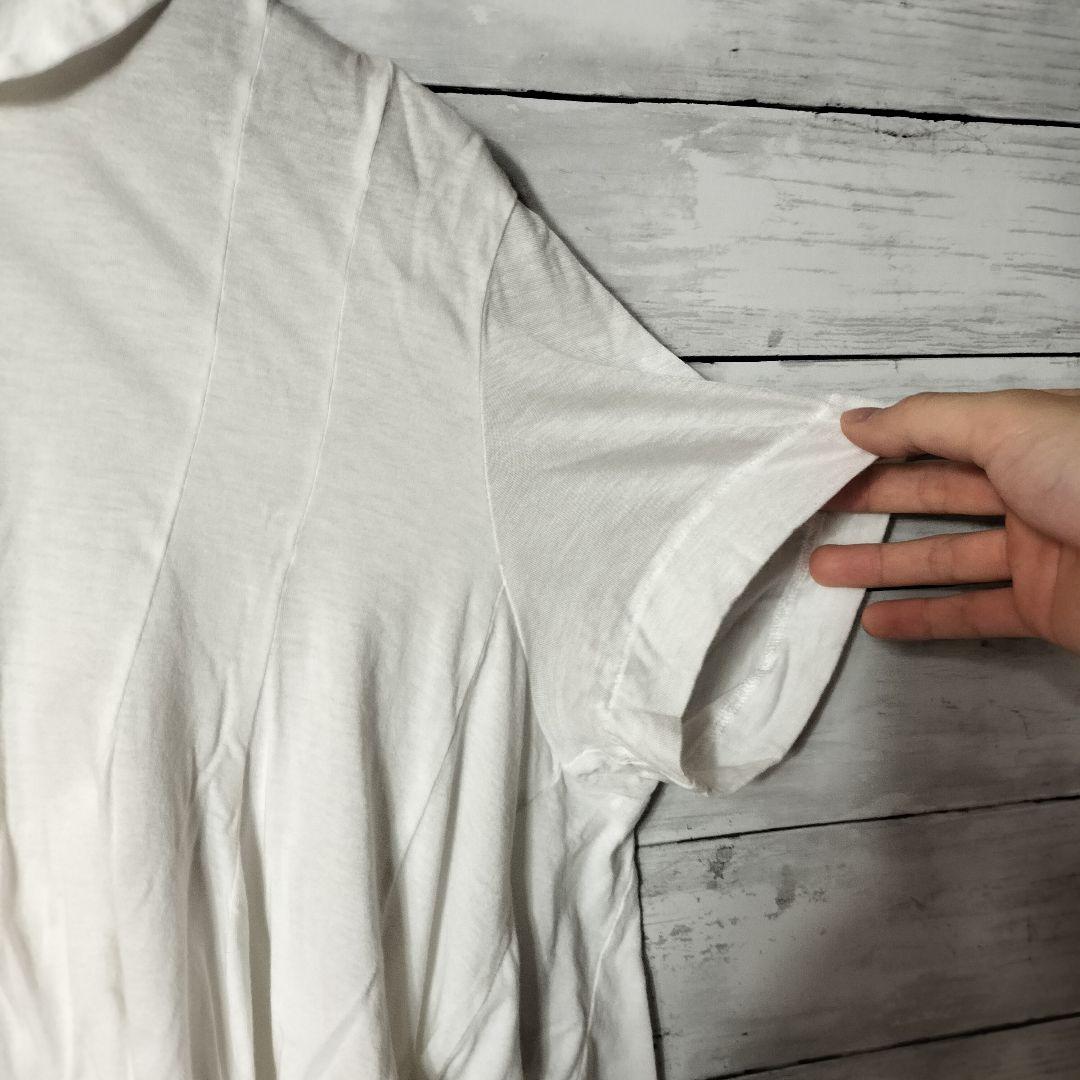 トリココムデギャルソン 半袖Tシャツ カットソー ブラウス 丸襟 白ホワイト