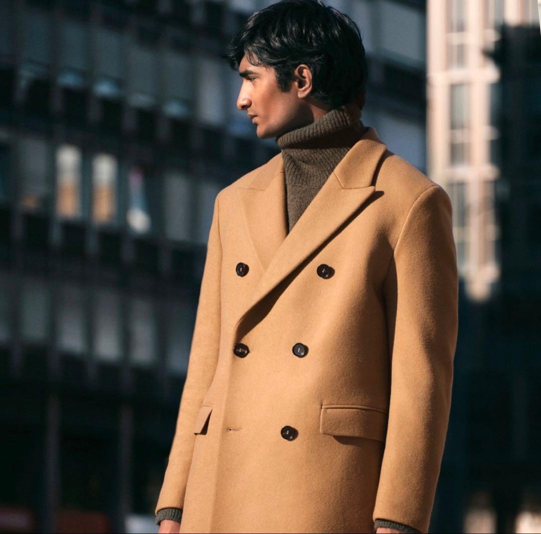 16.5万円　パオローニ　PAOLONI ダブル　チェスターロングコート