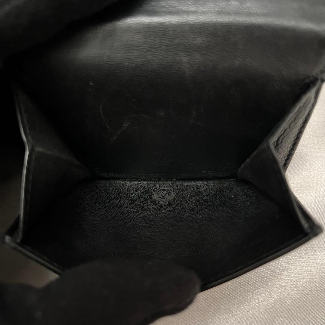 ◇極美品◇バレンシアガ　エブリデイ　コンパクト三つ折り財布　ブラック　レザー