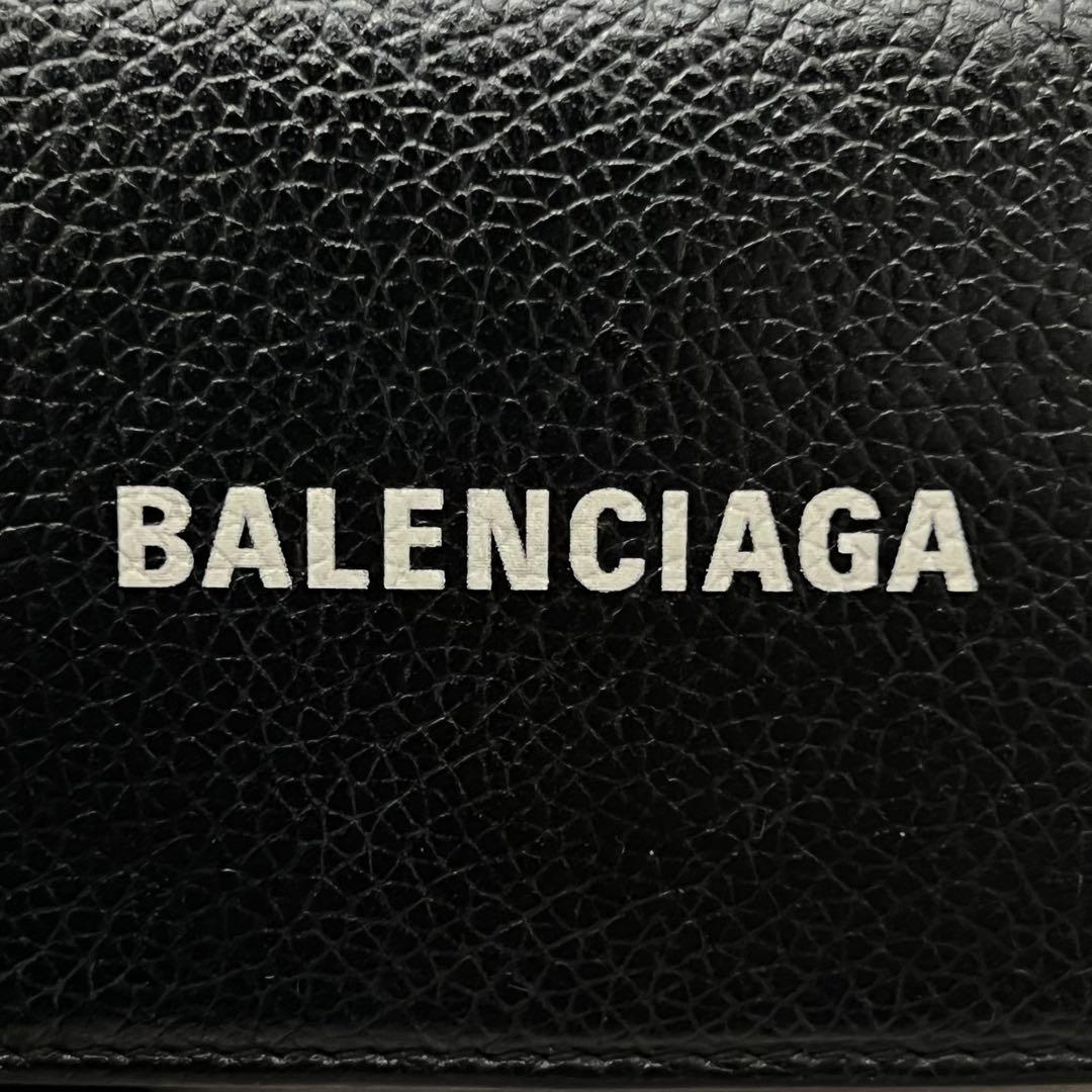 ◇極美品◇バレンシアガ　エブリデイ　コンパクト三つ折り財布　ブラック　レザー