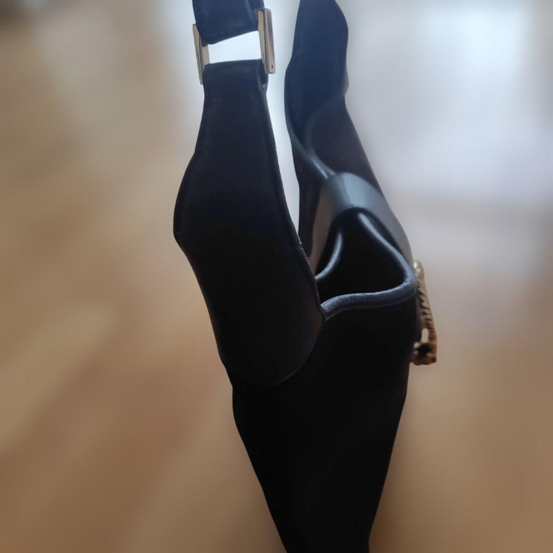 GUCCI ブラウンハンドバッグ 金具装飾