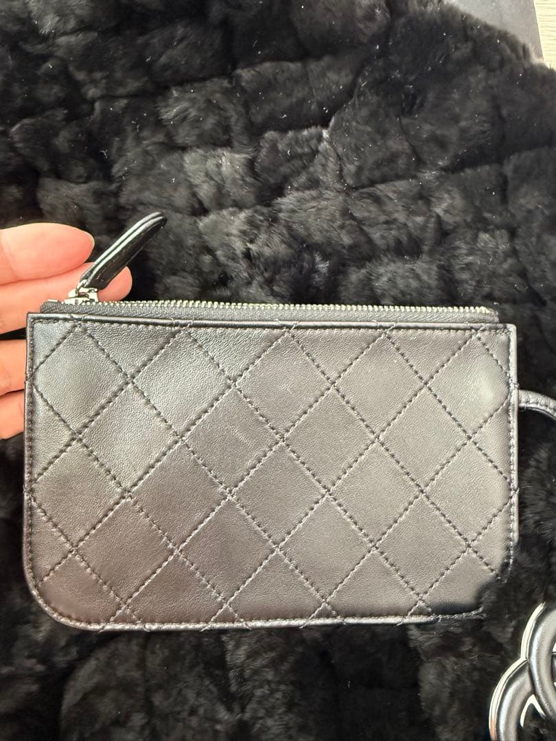 CHANEL シャネルトートバッグマトラッセブ　ファーバッグラムスキンオリラグ