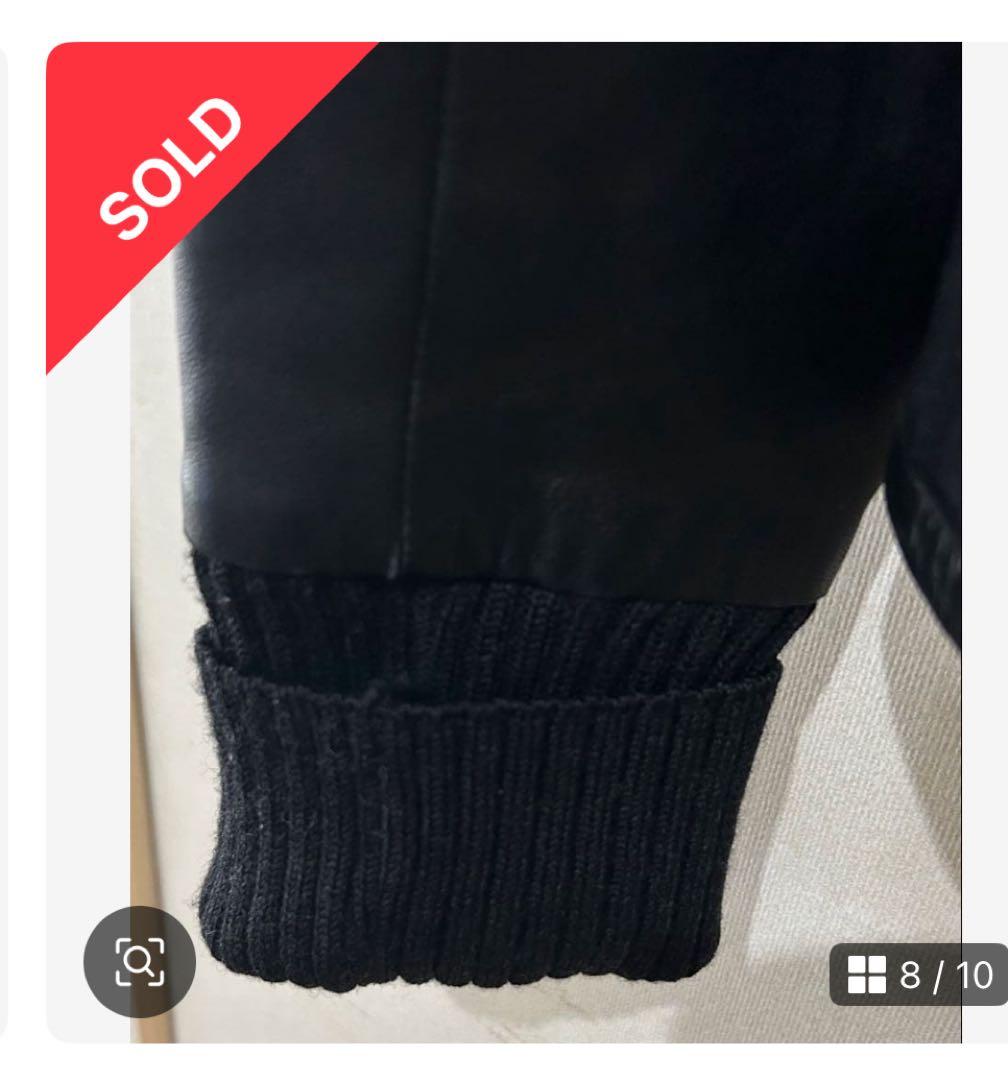 スロウガン　slowgun スタジャン　ブラック　サイズL ウール　シールレザー