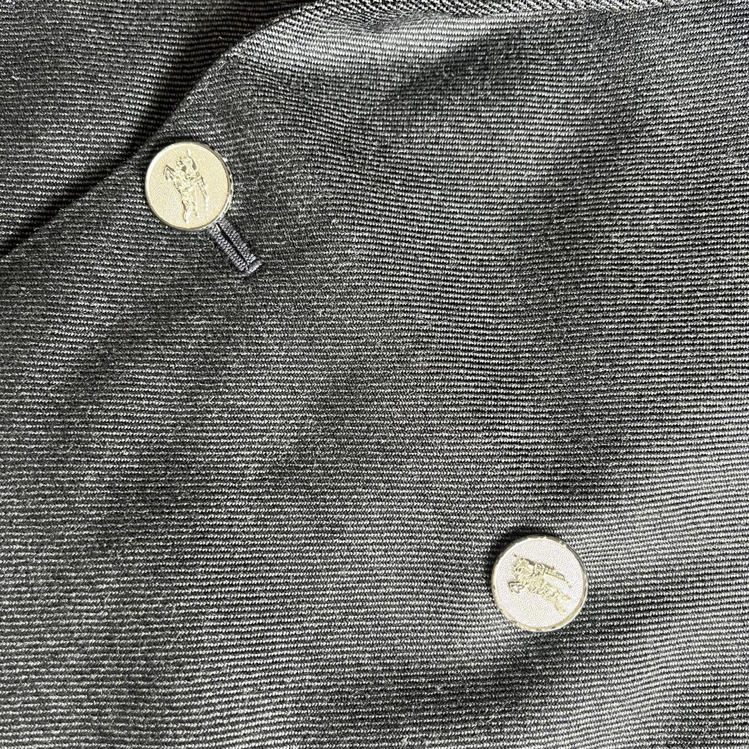 バーバリーズ　セットアップ　銀ボタン　ダブル　ウールモヘヤ　ジャケット　パンツ