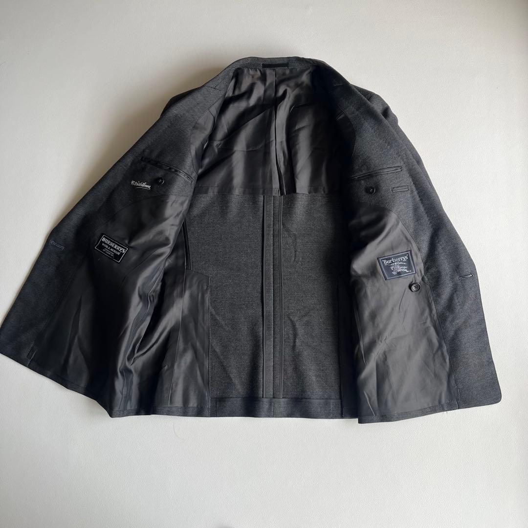 バーバリーズ　セットアップ　銀ボタン　ダブル　ウールモヘヤ　ジャケット　パンツ