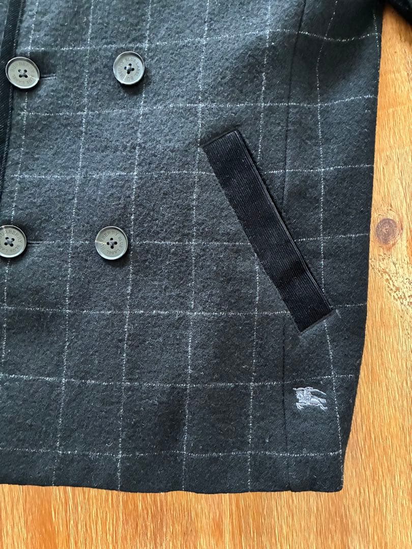 BURBERRY BLUELABEL バーバリー ピーコート M ブラック
