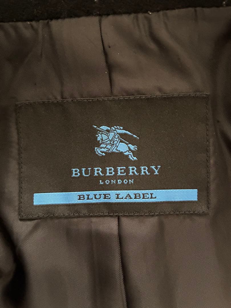 BURBERRY BLUELABEL バーバリー ピーコート M ブラック