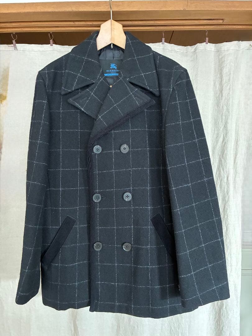 BURBERRY BLUELABEL バーバリー ピーコート M ブラック